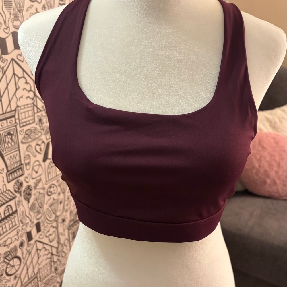 Women's Burgundy Sports Bra